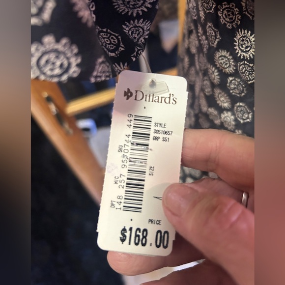 Reversible boho fitted blouse beautiful! Small NWT - Picture 5 of 8